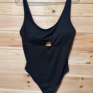 Cupshe Classic Black Cutout One Piece Swimsuit
